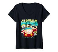 Donna South Park Cartman Retro anni '90 Gangsta Rap Hip Hop Lol Parodia Maglietta con Collo a V