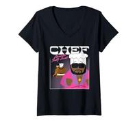 Donna South Park Chef Chocolate Salty Balls Album Cover Cartoon Maglietta con Collo a V