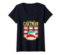 Donna South Park Eric Cartman Mooning Character Box Up Maglietta con Collo a V