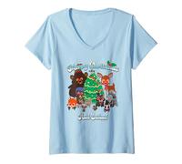 Donna South Park Merry Christmas Hail Satan Critters Funny Cartoon Maglietta con Collo a V