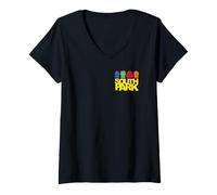 Donna South Park Pop Art Cast Front and Back Funny Cartoon Maglietta con Collo a V