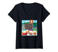 Donna South Park Sign Group Maglietta con Collo a V