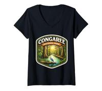 Donna Souvenir del Parco Nazionale del Congaree Memorabilia della Carolina del Sud Maglietta con Collo a V