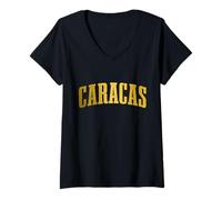 Donna Souvenir dell'orgoglio di Caracas Venezuela Maglietta con Collo a V