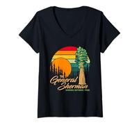 Donna Souvenir Parco Nazionale Generale Sherman Sequoia Maglietta con Collo a V