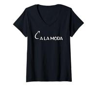 Donna Soy A la moda Divertido Moda Personaje Maglietta con Collo a V
