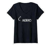 Donna Soy Agrio Divertido Amargura Personaje Maglietta con Collo a V