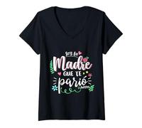 Donna Soy La Madre Que Te Parió Mexican Mommy Mama Mom Funny Women Maglietta con Collo a V