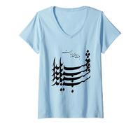 Donna SP: Yalda Night, Shab e Chelleh e Calligrafia Persiana Maglietta con Collo a V