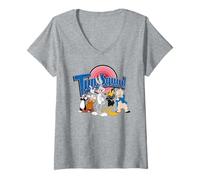 Donna Space Jam Looney Tunes Bugs Daffy Porky Classico Silvestro Maglietta con Collo a V