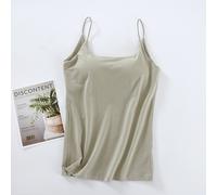 Donna Spaghetti Cinturino Gilet Canotta Con Built-In Reggiseno Basic Top Estivo