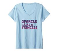 Donna Sparcle come un sogno reale principessa Maglietta con Collo a V