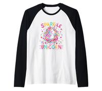 Donna - Sparkle Like A Unicorn Cute Unicorn Lover Magical Maglia con Maniche Raglan