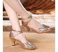 Donna Sparkle Scarpe da Ballo 5cm Tacco Alto Morbido Fondo Latino Salsa Sandali