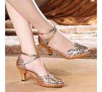 Donna Sparkle Scarpe da Ballo 5cm Tacco Alto Morbido Fondo Latino Salsa Sandali