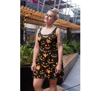 Donna Spaventoso per Halloween Zucca Zucche Stampa Rockabilly Pattinatrice Abito