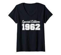 Donna Special Edition 1962 Anno 1962 Compleanno Maglietta con Collo a V