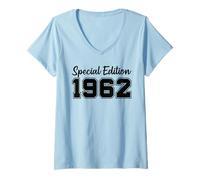 Donna Special Edition 1962 Anno 1962 Compleanno Maglietta con Collo a V