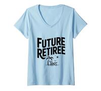 Donna Specialista del Relax per futuri Pensionati Maglietta con Collo a V