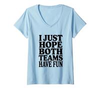 Donna Spero Solo Che entrambe Le Squadre Si divertano a Fare Sport Maglietta con Collo a V