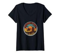 Donna Spilla Vintage Don Chixote Chasing Giants La Mancha Maglietta con Collo a V
