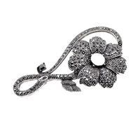 Donna Spille Bracche di Fiore Nero for Le Donne Vintage Elegante Grande Spilla for Spillo Invernale Cappotto Maglione broches di Alta qualità Elegante Spille