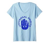 Donna Spiriti universali (Boho Graphic) Maglietta con Collo a V