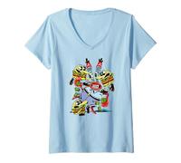 Donna Sponge Bob - Mr Krabs Incubo Maglietta con Collo a V