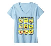 Donna Spongebob Looks of Spongebob Maglietta con Collo a V