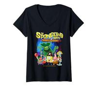 Donna Spongebob Movie (2025) Crew Lineup Maglietta con Collo a V