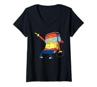 Donna Spongebob Neon Dancing Maglietta con Collo a V