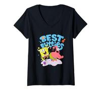 Donna Spongebob Squarepants Best Butties Maglietta con Collo a V