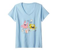 Donna Spongebob Squarepants Gary Patrick Free Spirit Maglietta con Collo a V