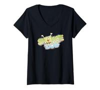 Donna Spongebob Squarepants Hands Up Dance Maglietta con Collo a V