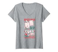Donna Spongebob Squarepants Krusty Krab Pizza for You And Me! Maglietta con Collo a V