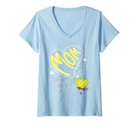 Donna Spongebob Squarepants Mother's Day Mom Bubble Maglietta con Collo a V