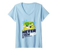 Donna Spongebob Squarepants Never Grow Up Maglietta con Collo a V