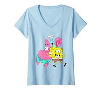 Donna Spongebob Squarepants Patrick Spongebob Gary Cute Friendship Maglietta con Collo a V