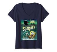 Donna Spongebob Squarepants Slasher Maglietta con Collo a V