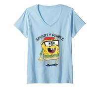 Donna Spongebob Squarepants Smarty Pantaloni Maglietta con Collo a V
