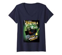 Donna Spongebob Squarepants Spatula Maglietta con Collo a V