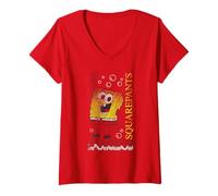 Donna Spongebob Squarepants Success Good Portrait Maglietta con Collo a V