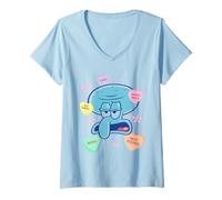 Donna Spongebob Squidward Anti-Valentine's Day Conversation Hearts Maglietta con Collo a V