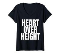 Donna Sport con Cuore in Altezza Maglietta con Collo a V