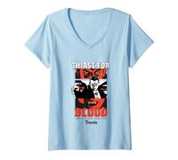 Donna Sposa di Frankenstein Sete di Sangue Maglietta con Collo a V