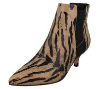 Donna Spot On Animale Stampa Stivali Caviglia