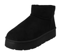 Donna Spot On Casual Slip On Largo Fit Stivali Caviglia Pantofole F4R472