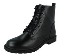 Donna Spot On con Lacci Nero Casual Elegante Stivali Caviglia F5R1170