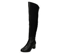 Donna Spot On da Infilare / Zip Interna Stivale Al Ginocchio Ee Largo Fit