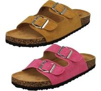 Donna Spot On Doppia Fibbia Dettagliato Sandali Sabot 'F0r0412'
